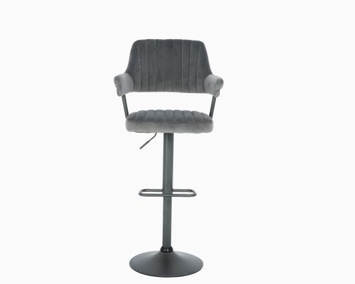 كرسي كاشير ابو يد رمادي مخمل