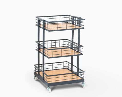 استاند مربع رصاصي 3 سلة