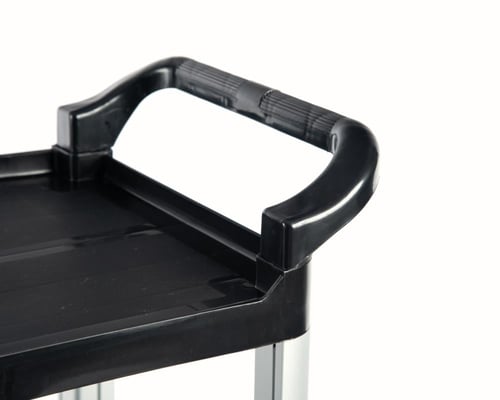 عربة تقديم بلاستيك أسود