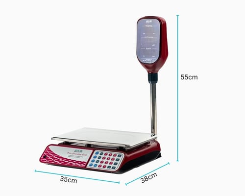 ميزان الكتروني تجاري بعمود وشاشة رقمية 30 كيلو
