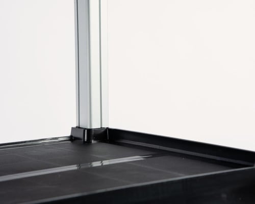 عربة تقديم بلاستيك أسود