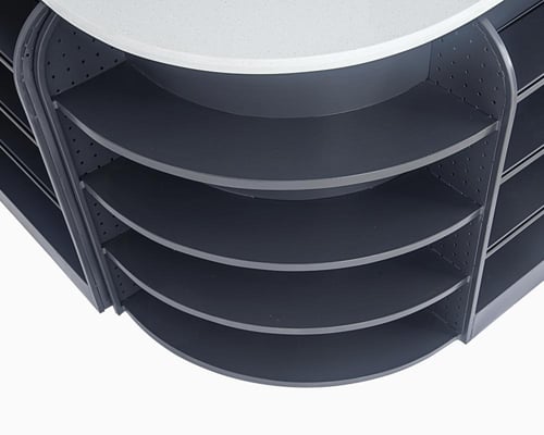 كاونتر كاشير رصاصي سطح رخام 170سم