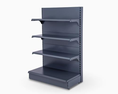 رفوف سوبرماركت جداري 100*35 سم رصاصي