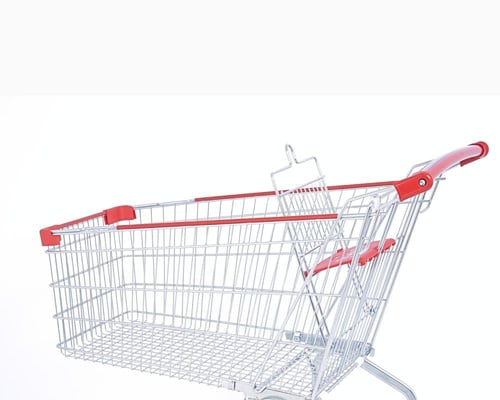 عربة تسوق يد عريض