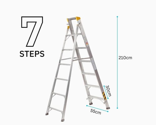 سلم مزايا المنيوم 7 درج