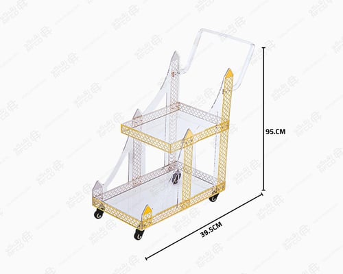 عربية تقديم عرائس مدرج أكريليك على ذهبي