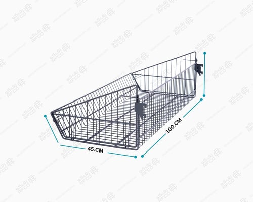 سلال رصاصي على رفوف السوبر ماركت