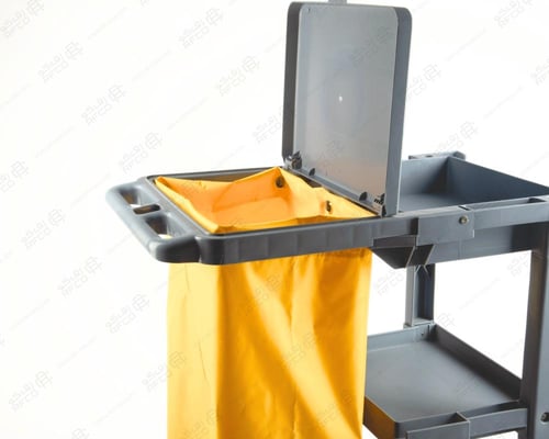 عربة نظافة كيس اصفر