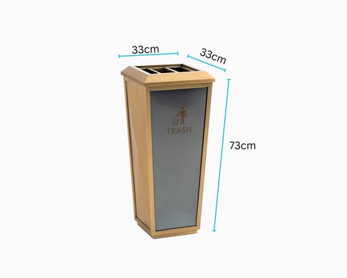 طفاية سجائر وسلة مهملات فندقية ذهبية فاخرة استيل