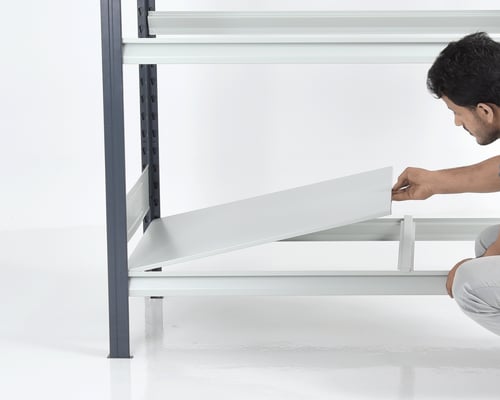 رفوف عرض وتخزين حديثة رمادي مع بيج فاتح حمولة 300...