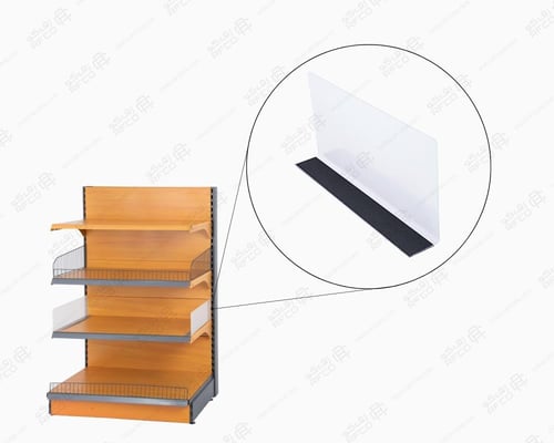 حاجز بلاستيكي بمغناطيس تثبيت على الرف