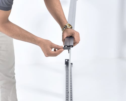 رفوف عرض وتخزين حديثة رمادي مع بيج فاتح حمولة 300...