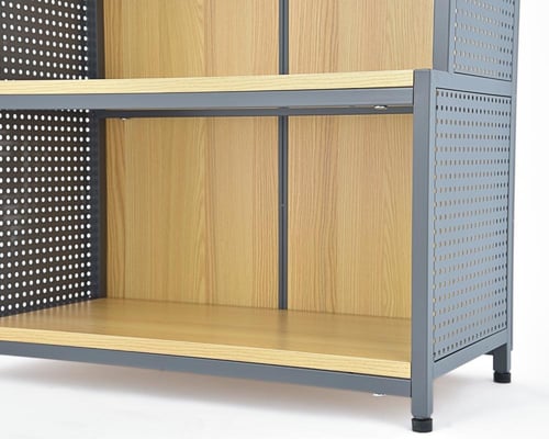 استاند 4رف خشب جوانب مخرم ظهر مغلق