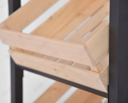 استاند خضروات وفواكه 4 سلة خشب