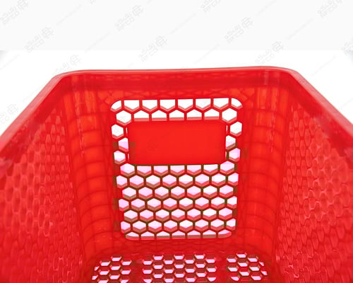 عربة تسوق بلاستيك احمر قاعدة حديد