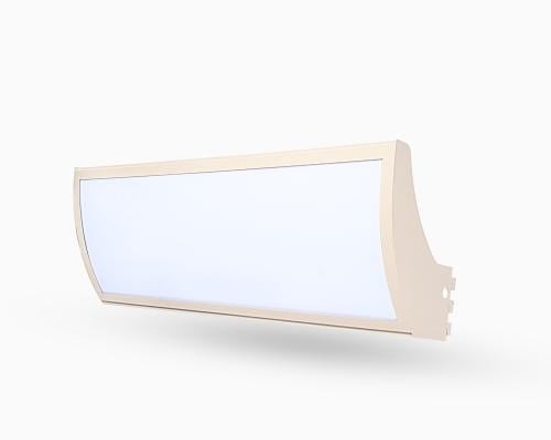 لوحات اعلانية على رفوف السوبرماركت مقوسة 100*35 سم...