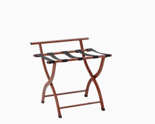 حامل حقائب فندقي معدني لون خشبي