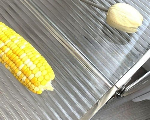 عربية تقديم زجاج 2 رف استيل TR004