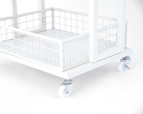 استاند عرض مدرج 3 سلات بكفرات ولوح مخرم علوي