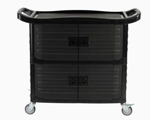 عربة خدمة بلاستيك مغلقة