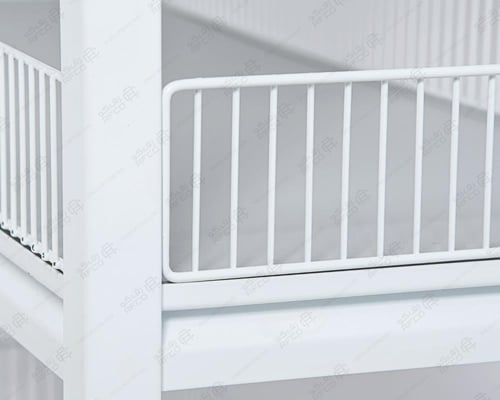 رف تخزين حديد أبيض بـ 5 ارفف خشبية – حمولة 200 كجم...