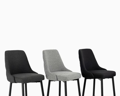 كرسي بار قماش اسود