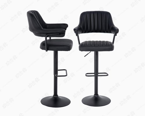 كرسي كاشير ابو يد جلد اسود- جديد