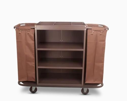 عربة تنظيف حديد 2 كيس نفايات