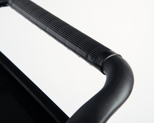 عربة تقديم بلاستيك أسود