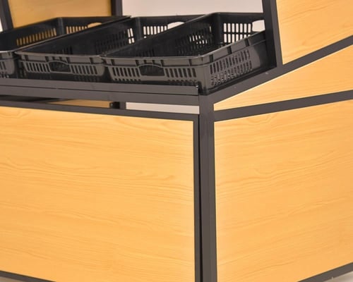 استاند عرض خضروات خشب