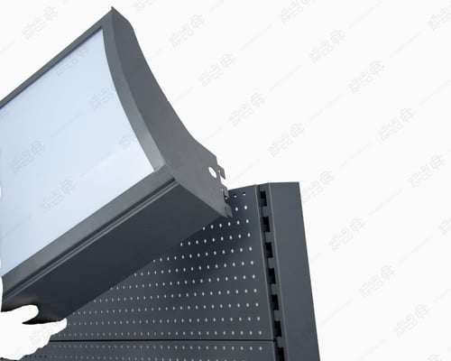 لوحات اعلانية على رفوف السوبرماركت مقوسة 100*35 سم...