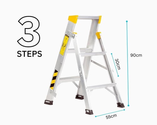 سلم مزايا المنيوم 3 درج