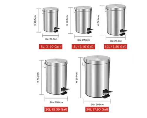 سلة نفاية كروم