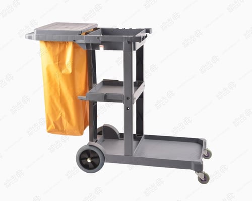 عربة نظافة كيس اصفر