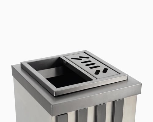 طفاية سجائر وسلة نفايات فندقية فاخرة استيل