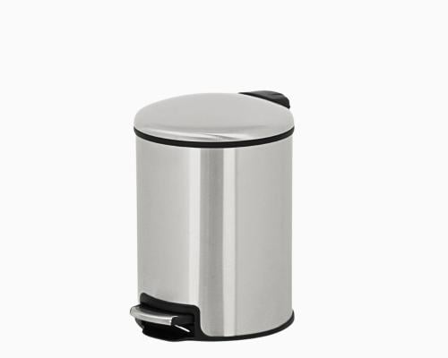 سلة نفايات دعاسة استيل مطفي