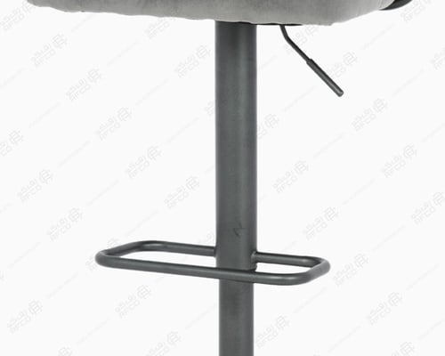 كرسي كاشير ابو يد رمادي مخمل