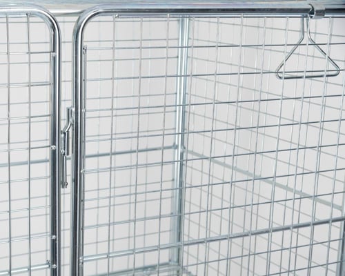 عربة تخزين لوجستية مجلفنة للمستودعات قابلة للطي