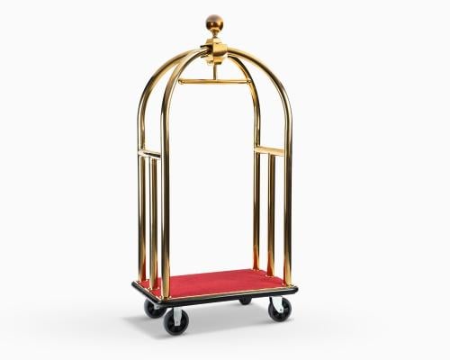 عربة نقل حقائب فندقية ذهبي صغير
