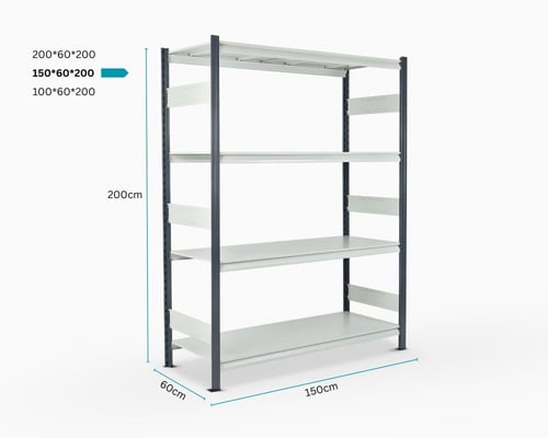رفوف عرض وتخزين حديثة رمادي مع بيج فاتح حمولة 300...