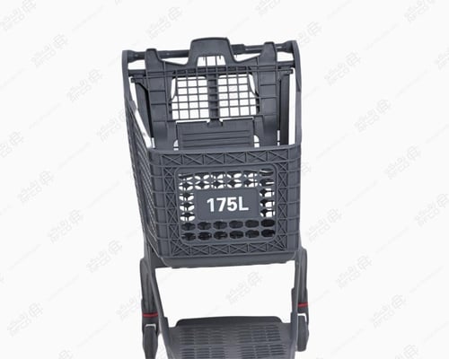 عربة تسوق بلاستيك رصاصي