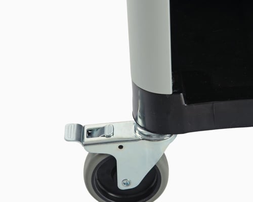 عربة تقديم بلاستيك مغلقة