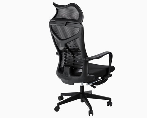 كرسي مكتبي شبكي بمسند للقدمين