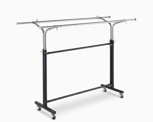 ستاند تعليق ملابس تايواني مزدوج متحرك قابل للتمديد