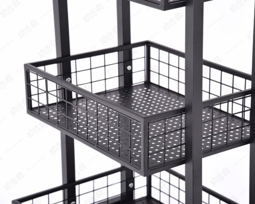 استاند عرض مدرج 3 سلات بكفرات ولوح مخرم علوي