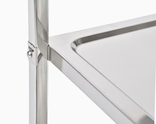 عربة ترولي خدمة ستانلس ستيل مطفي