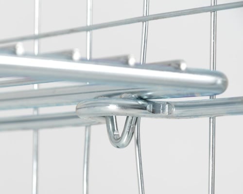 عربة تخزين لوجستية مجلفنة للمستودعات قابلة للطي