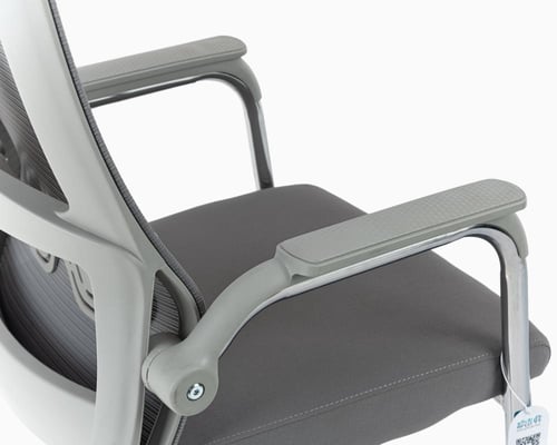 كرسي انتظار مكتبي ثابت شبك رصاصي