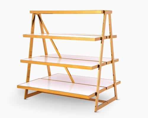 استاند عرض رفوف مدرج ذهبي