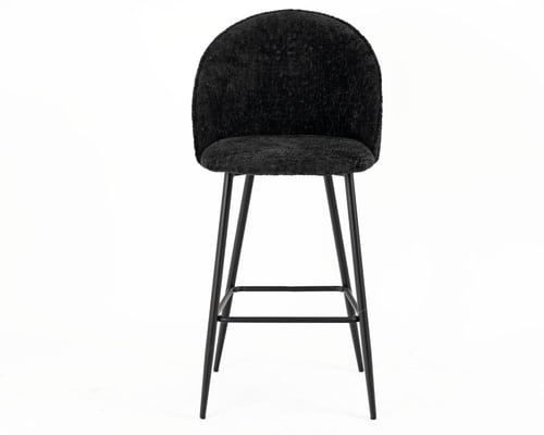 كرسي بار قماش قماش بوكليه اسود